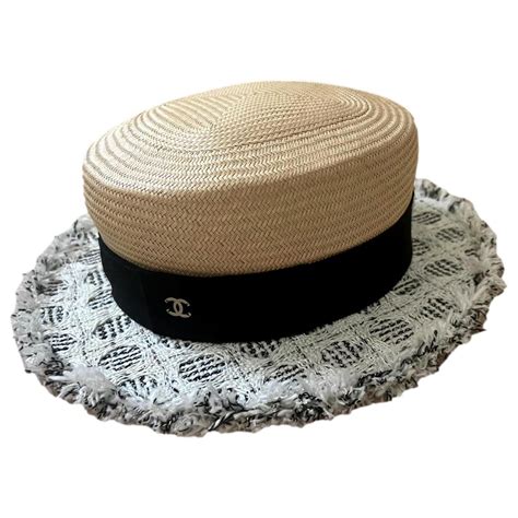 chanel chapeau de paille|chapeaux chanel.